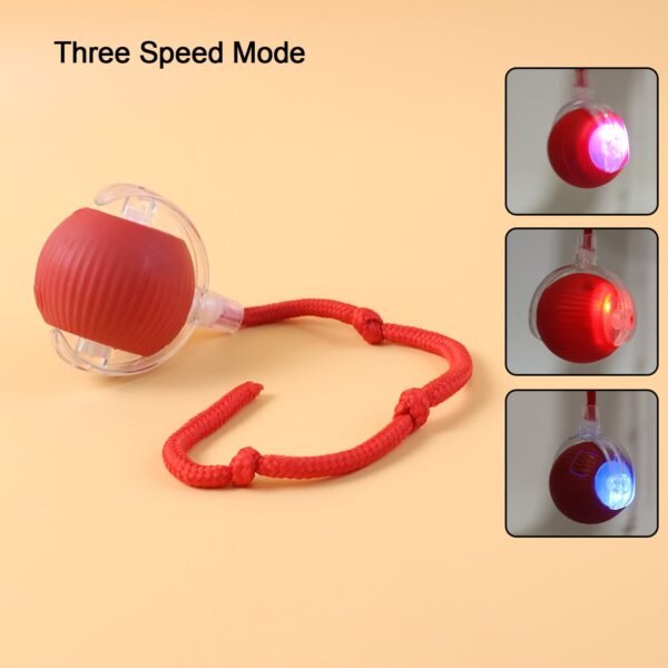Rechargeable Interactive Cat Toy Ball with Detachable Tail and LED Light (1 Pc)