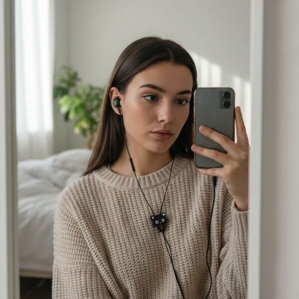 CatTravelEarphones-03.jpg Cute Cartoon Style Wired In-Ear Earphones (1 Set)