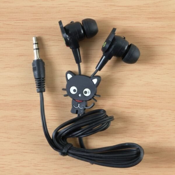 CatTravelEarphones-06.jpg Cute Cartoon Style Wired In-Ear Earphones (1 Set)