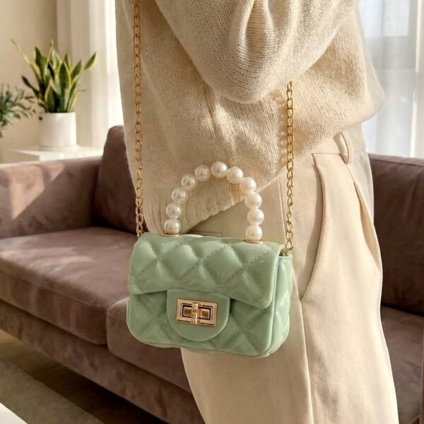 ChainLadiesBags-03_8207aa11-3b1b-4d28-9d37-bf7ddf5e679b.jpg Elegant Quilted Mini Handheld & Sling Fashion Handbag (1 PC)