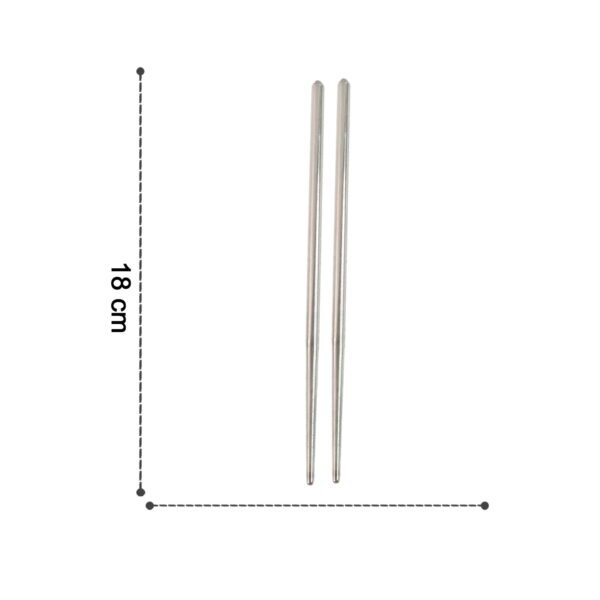 Premium Stainless Steel Reusable Chopsticks (2 Pc)