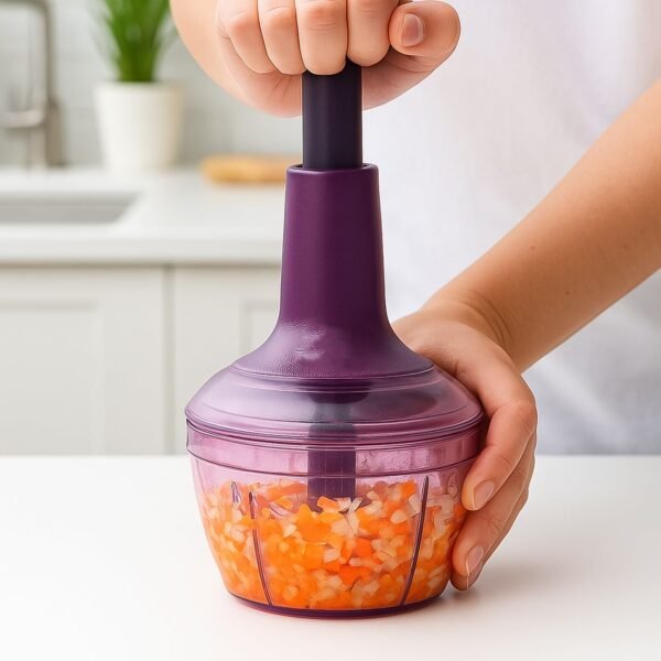 Choppert-02.jpg Supermom Manual Push Vegetable Chopper 650 ml - (1 Pc)