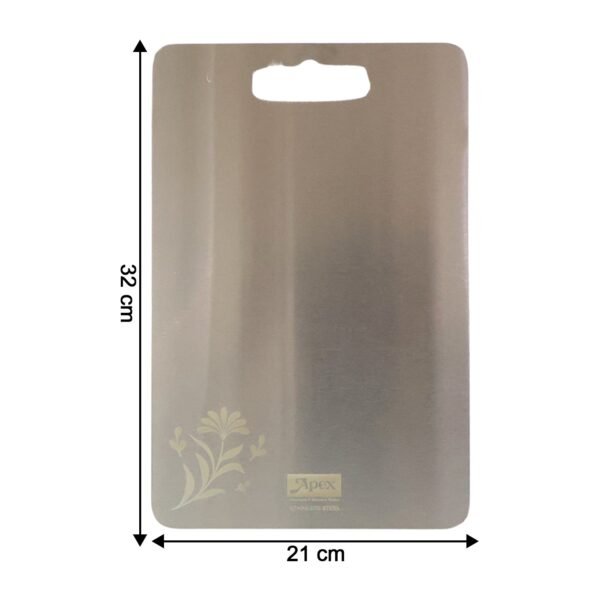 Apex Stainless Steel Multipurpose Small Chopping Cutting Board (210x320mm / 1 Pc)