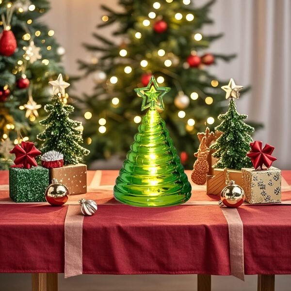 Premium LED Spiral Christmas Tree Decorative Night Lamp Set