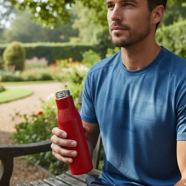 Stainless Steel Water Bottle Red Color (1000 ml, 1 Pc)