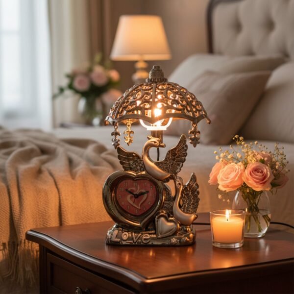 Decorative Swan Couple Table Lamp (1 Pc)