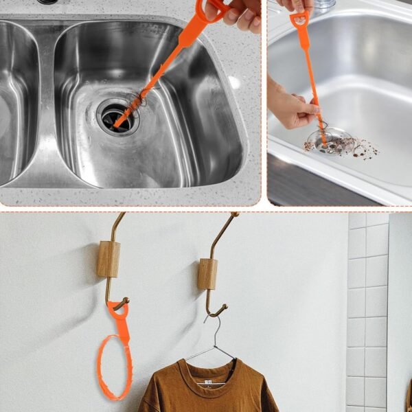 ClogRemover-07.jpg Flexible Sink & Drain Cleaning Stick – 50 cm Long (Pack of 3)