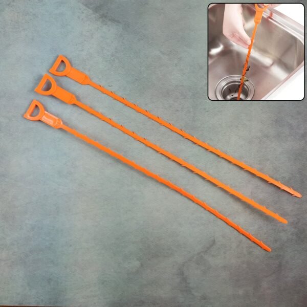 ClogRemover-WOSKU-01.jpg Flexible Sink & Drain Cleaning Stick – 50 cm Long (Pack of 3)