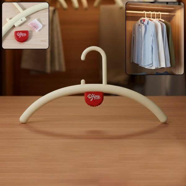 Clothes-Hanger-01_7788ceb8-3698-4880-8083-22c1d2f4712d.jpg Multipurpose Anti-Slip Plastic Clothes Hanger with Fragrance Holder (1 Pc)