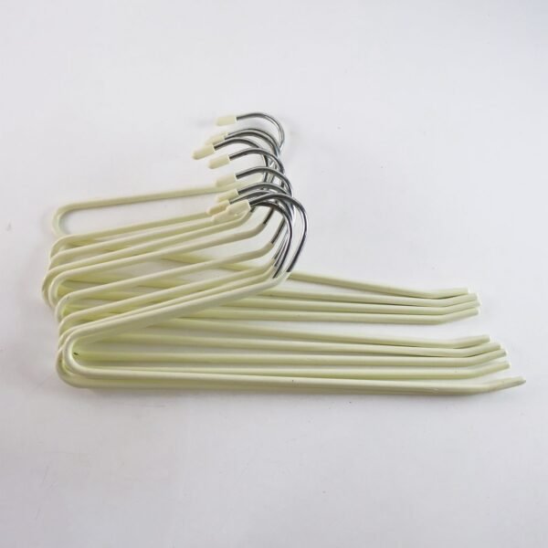 Clothes-hanger-05.jpg stainless steel Hangers with Silicone Cover Chrome Hook for Clothes (10 Pc / Set)