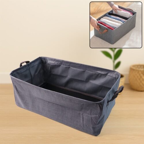 Foldable Cloth Storage Organizer Bag With Handles (Approx 46x27Cm1Pc)