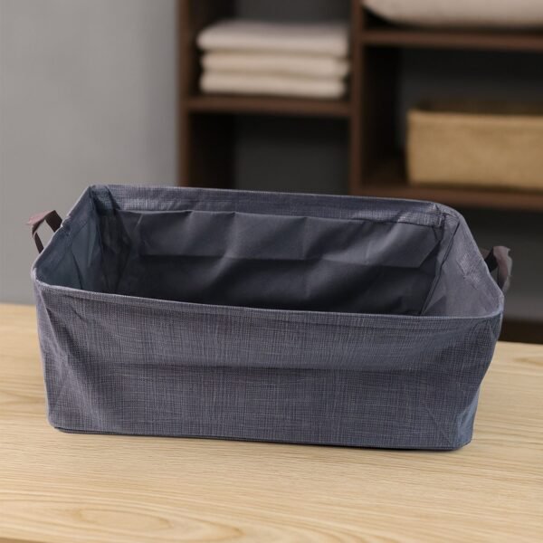 Clothing-Storage-Box-02.jpg Foldable Cloth Storage Organizer Bag With Handles (Approx 46x27Cm1Pc)