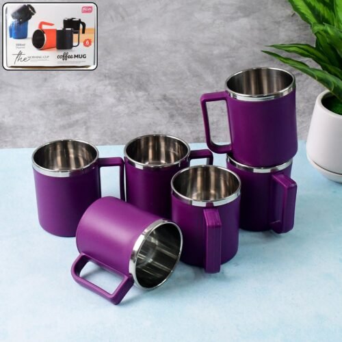 Supermom Stainless Steel Inner Coffee Mug Set (200ML / 6 Pc)