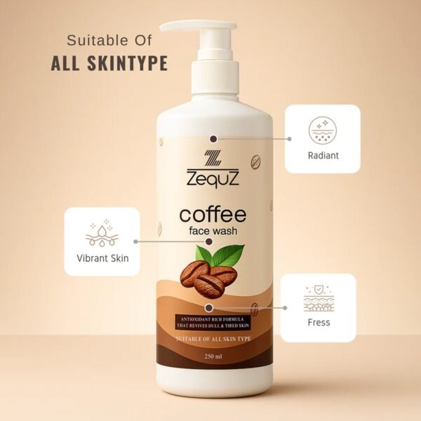 CoffeeFaceWash-02.jpg Zequz Coffee Face Wash - (1 Pc / 250 ML)