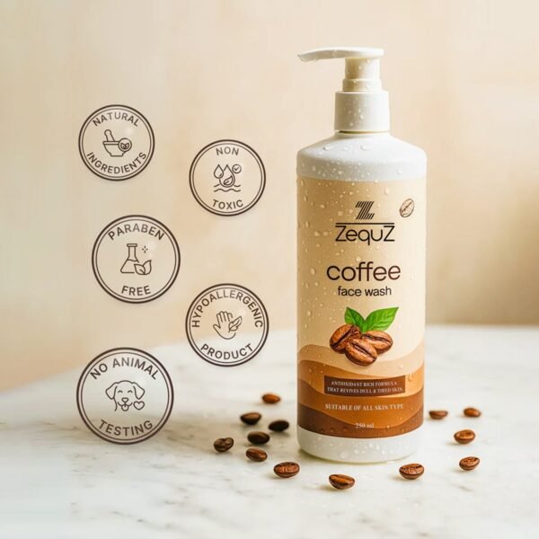 CoffeeFaceWash-03.jpg Zequz Coffee Face Wash - (1 Pc / 250 ML)