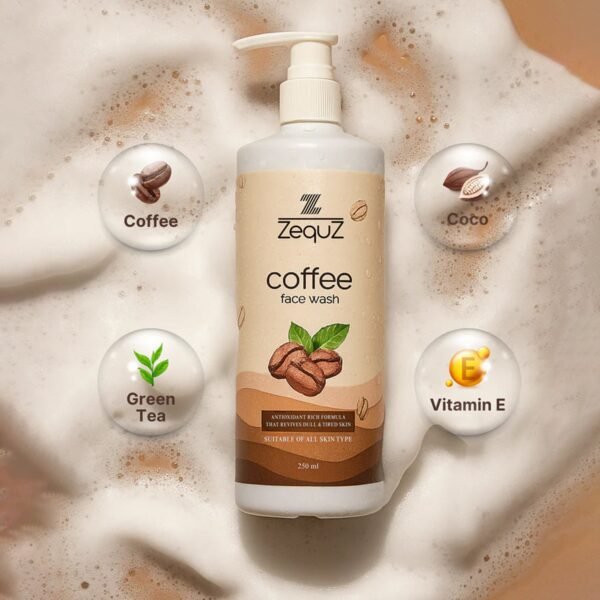 CoffeeFaceWash-07.jpg Zequz Coffee Face Wash - (1 Pc / 250 ML)