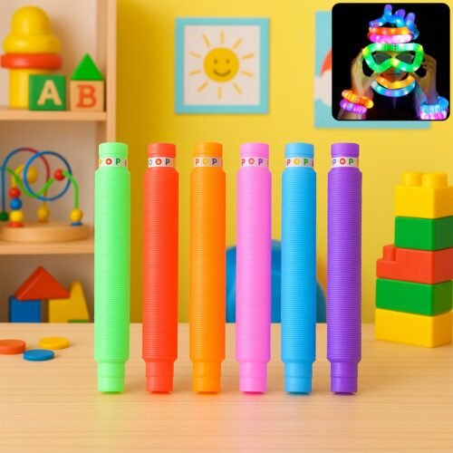 LED Glow Pop Tube Fidget Toy (Mix Color / 1 Pc)