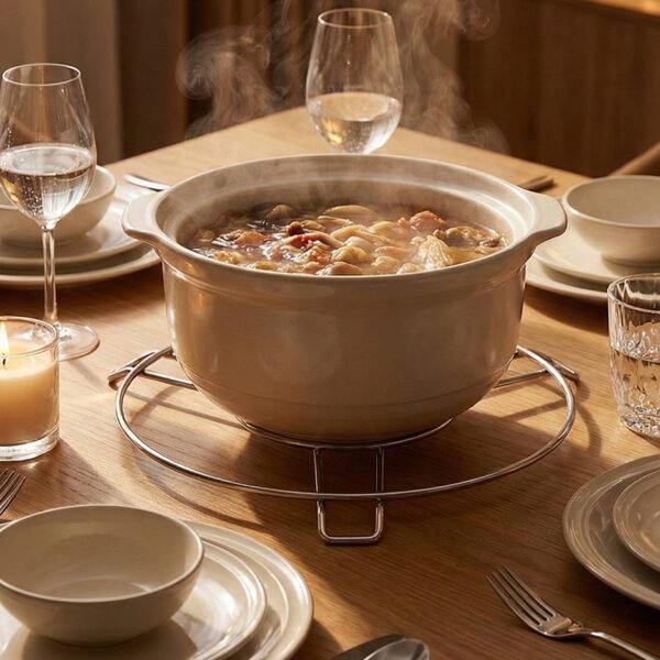 Cooker-Donga-Stand-04.jpg Stainless Steel Round Table Ring Hot Pot Stand (1 Pc)