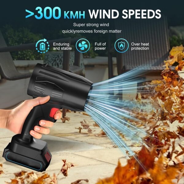 CordlessLeafBlower-03.jpg High-Power Cordless Leaf Blower Fan with Rechargeable Battery (1 Pc)