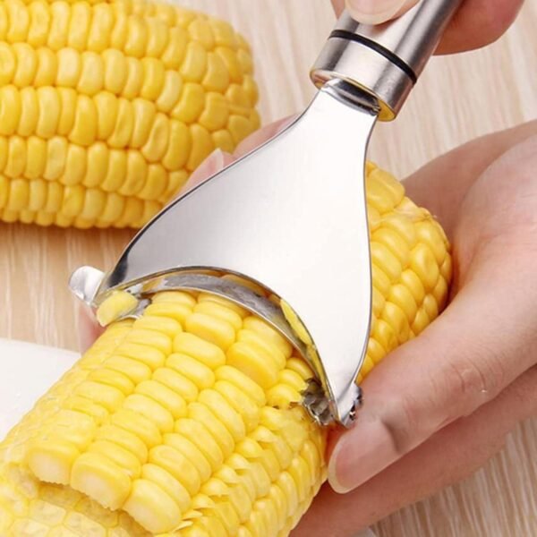 Corncobstripper-03.jpg Stainless Steel Fruit & Vegetable Peeler with Serrated Blade (1 Pc)