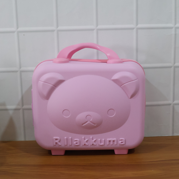 CosmeticBag-live.png 3-Digit Number Lock Kids Bear-Shaped Hard Shell Storage Carry Case with Handle