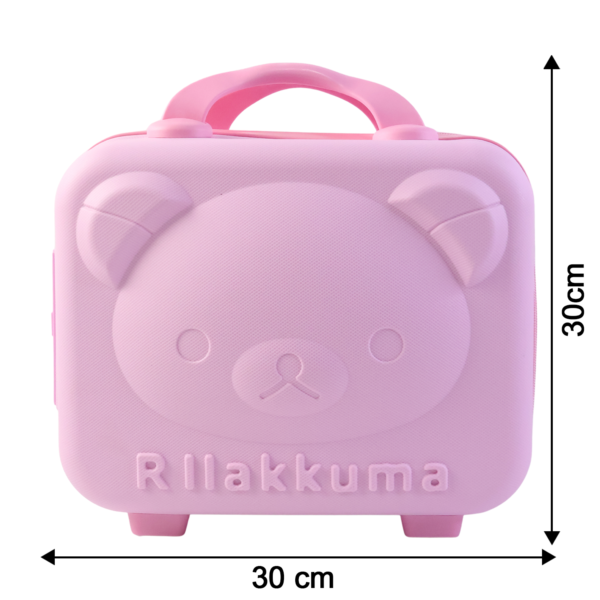 CosmeticBag-size.png 3-Digit Number Lock Kids Bear-Shaped Hard Shell Storage Carry Case with Handle