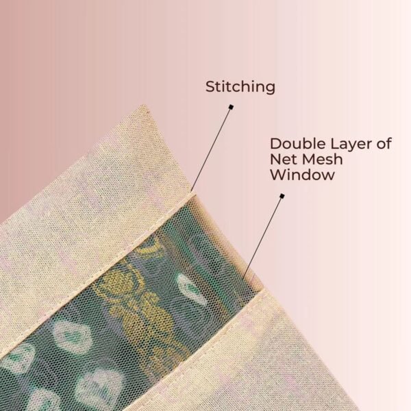 Zip Closure Saree Storage Bag (14.5×16.5 Cm, 1 Pc)