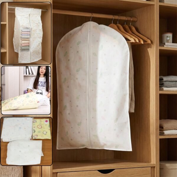 Breathable Hanging Garment Storage Cover  (1 Pc / Mix Design)