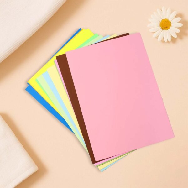 A4 Size Colored Craft Paper Sheets (24 Pc)