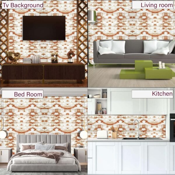 Wallpaper 3D Foam Wallpaper Sticker Panels (78 x 70 Cm / 1 Pc)