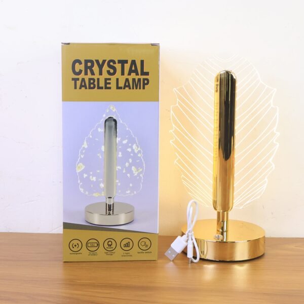 Crystal-Table-Lamp-08_d4e66953-92be-4d14-b0cc-71799d957d3f.jpg Premium Leaf Shape Crystal Table Lamp (1 Pc)