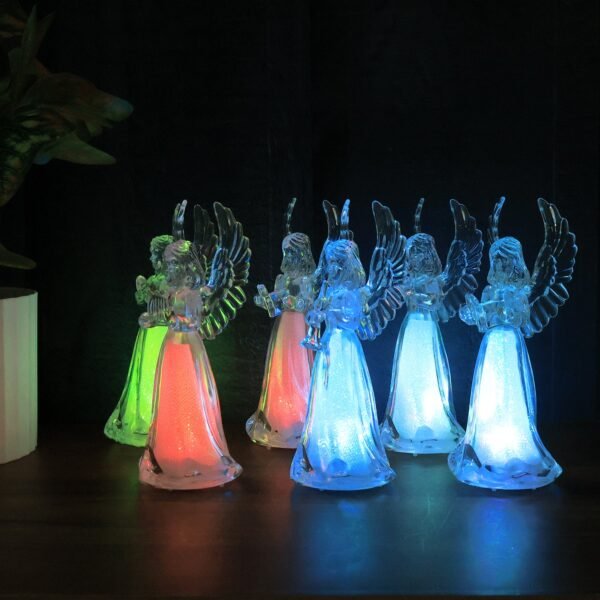 CrystalAngelLEDLighted-02.jpg LED Angel Decorative Lights (6 Pc / Set)
