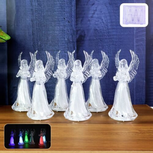 CrystalAngelLEDLighted-WOSKU-01.jpg LED Angel Decorative Lights (6 Pc / Set)