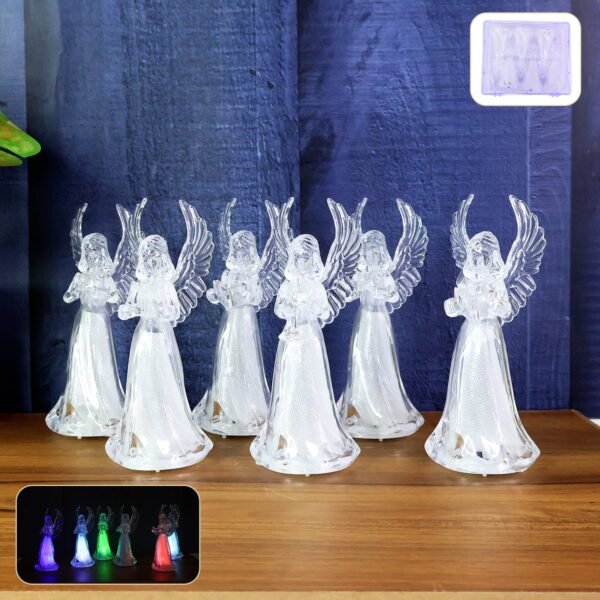CrystalAngelLEDLighted-WOSKU-01.jpg LED Angel Decorative Lights (6 Pc / Set)