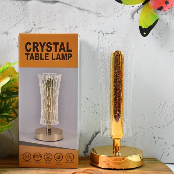 CrystalLamp2-02.jpg Crystal Table Lamp Sparkle Design Golden Base LED Decorative Bedside Lamp