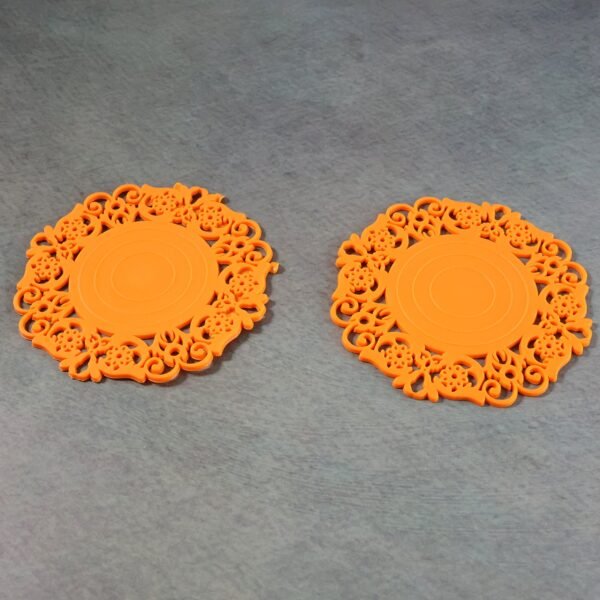 CupCoaster-05.jpg Heat-Resistant Decorative Hot Mat & Cup Coaster Set (10 cm, 2 Pc Set)