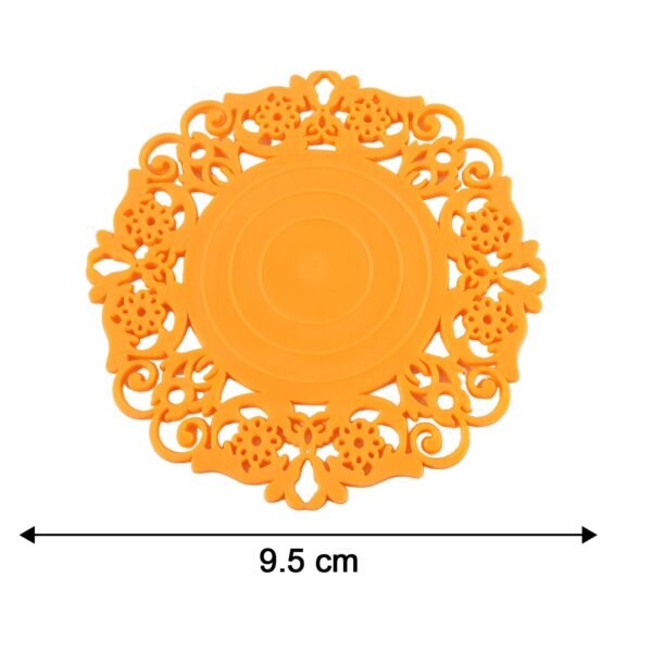 CupCoaster-size.jpg Heat-Resistant Decorative Hot Mat & Cup Coaster Set (10 cm, 2 Pc Set)