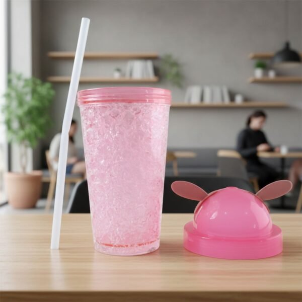 Cute Bunny Ear Design  Tumbler Sipper Bottle (500 ML, 1 Pc)