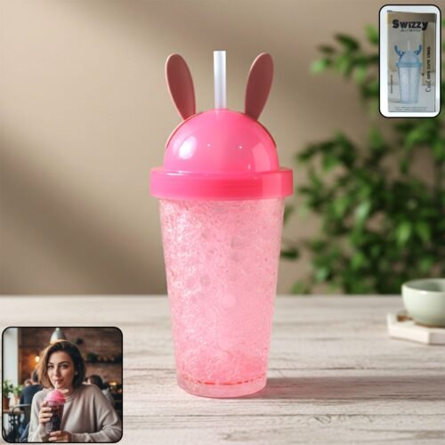 Cute Bunny Ear Design  Tumbler Sipper Bottle (500 ML, 1 Pc)