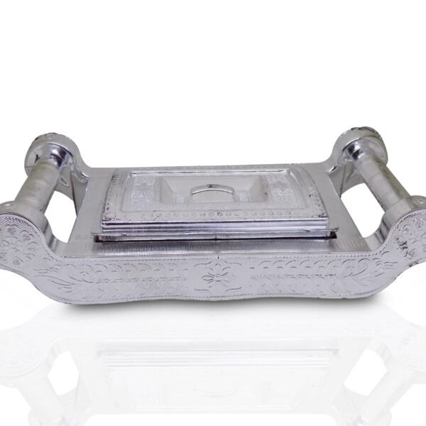 Multipurpose 4 Section Royal Design Silver Storage / Gift Box