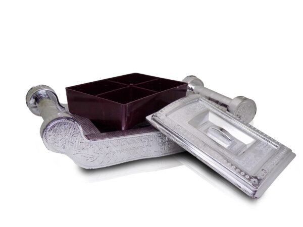 Multipurpose 4 Section Royal Design Silver Storage / Gift Box
