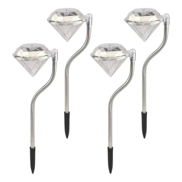 Diamond Shaped Solar Garden Lights (4 Pc)