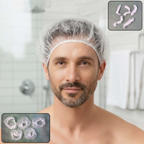 Disposable Men’s Hair Protection Shower Cap / Head Cover (5 Pc)