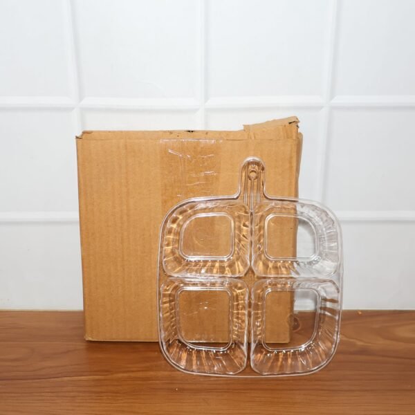 Plastic Kitchen Trays for Serving (4 Compartment / 1 Pc)