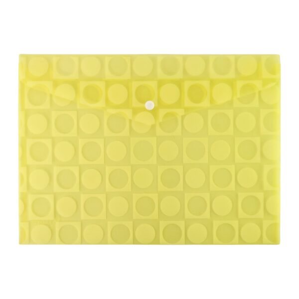 Mix Design A4 Plastic Document Folder with Patterned Button Closure