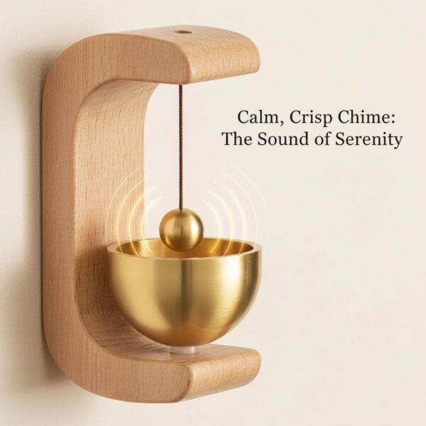 Zen Bell for Meditation with Wooden Stand (1 Pc)