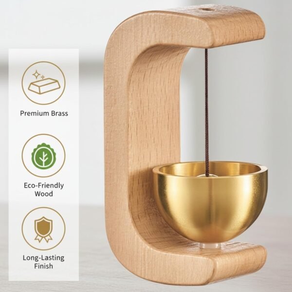 Zen Bell for Meditation with Wooden Stand (1 Pc)