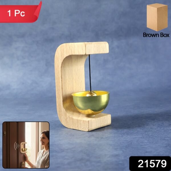 Zen Bell for Meditation with Wooden Stand (1 Pc)