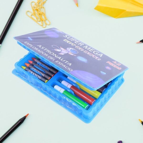 42-Piece Complete Kids Art & Craft Stationery Set