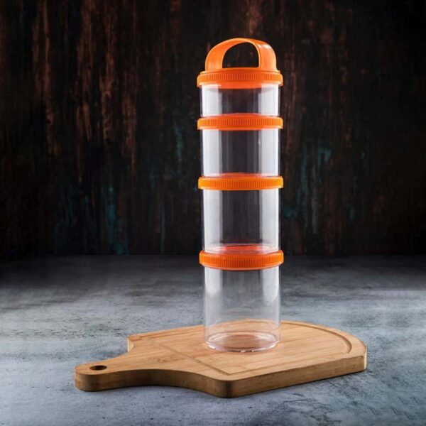 4-in-1 Stackable Dry Fruit Storage Container (1 Set)